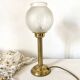 Lampe rétro pied colonne globe en verre