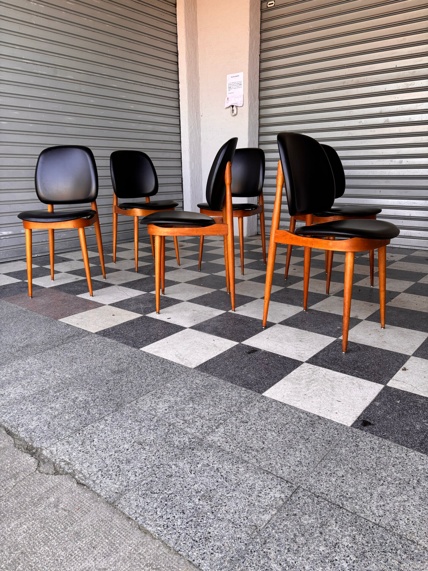 Set of 6 Pegase Baumann chairs