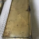 Paire d'appliques anciennes en laiton et verre