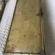 Pair of old brass and glass wall light