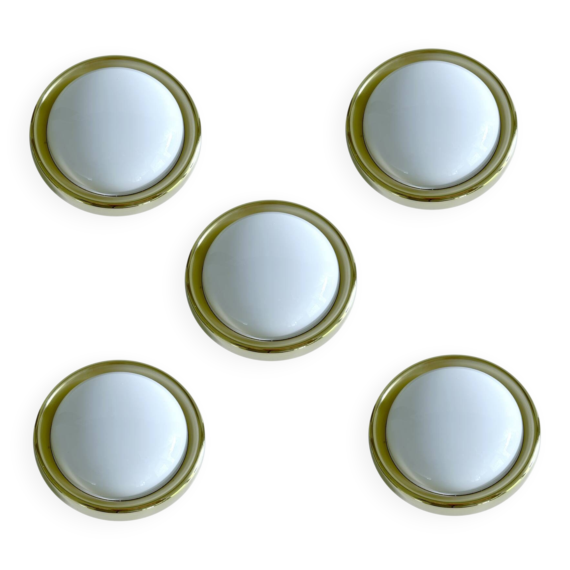 Appliques murales vintage en verre de Limbourg