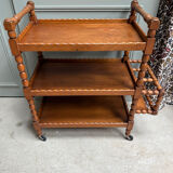 Vintage wooden serving trolley