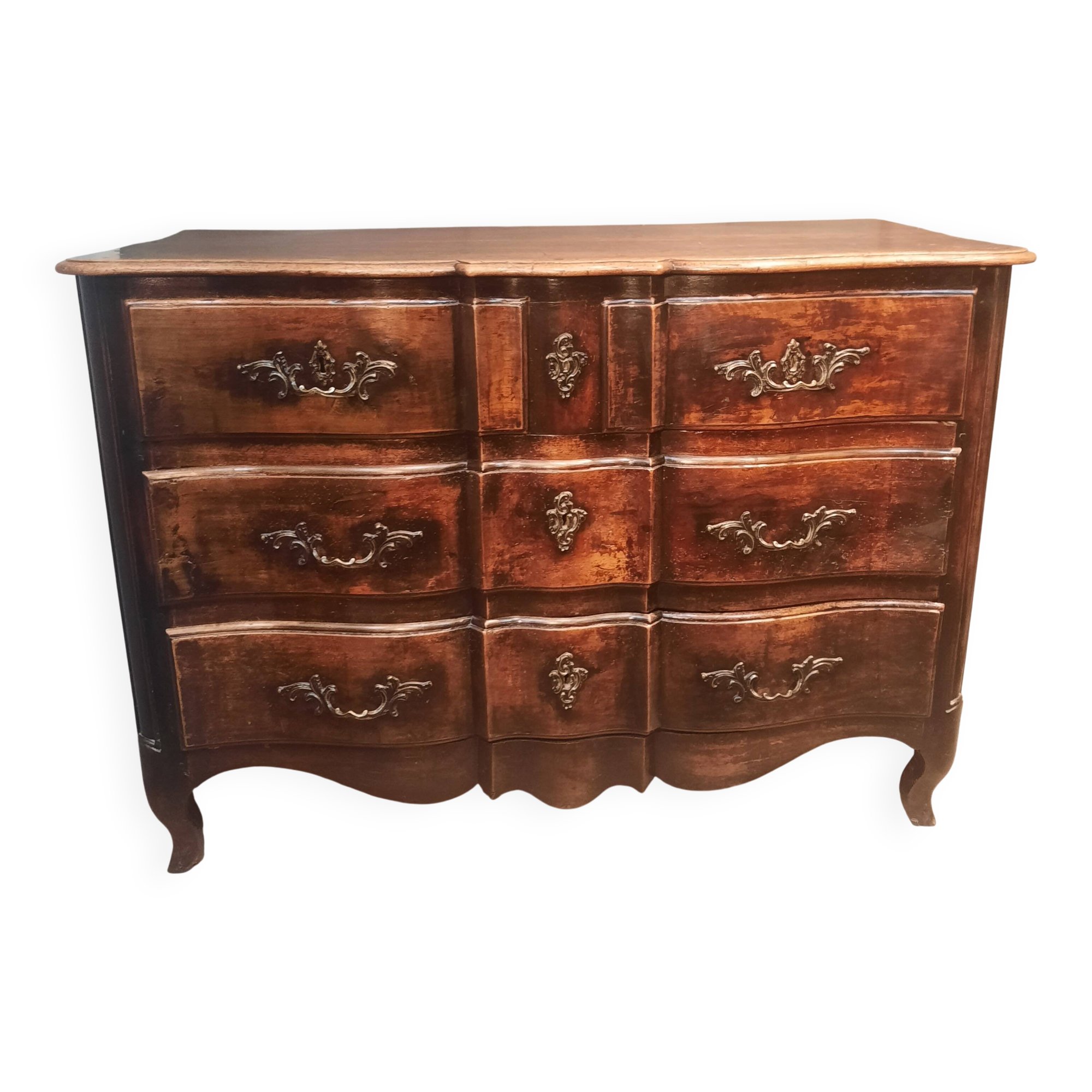 Commode d epoque Louis XV en bois massif