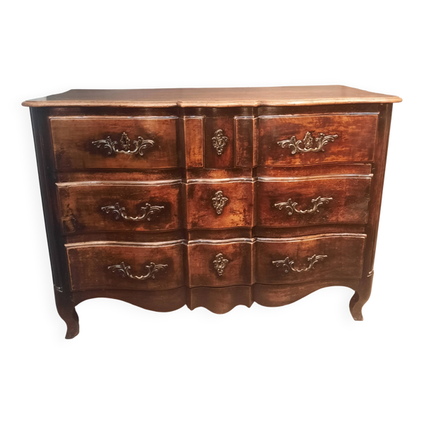 Commode d epoque Louis XV en bois massif