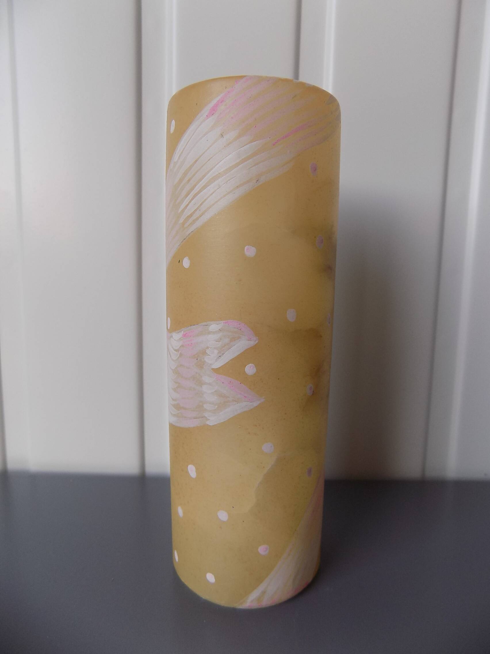 Marble vase with signature (14cm)