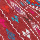 Multicolored Berber pattern rugs woven hands in natural wool