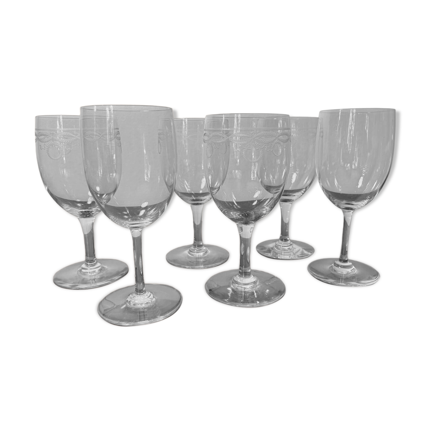 4 Perfection and 2 Byzantine Baccarat glasses