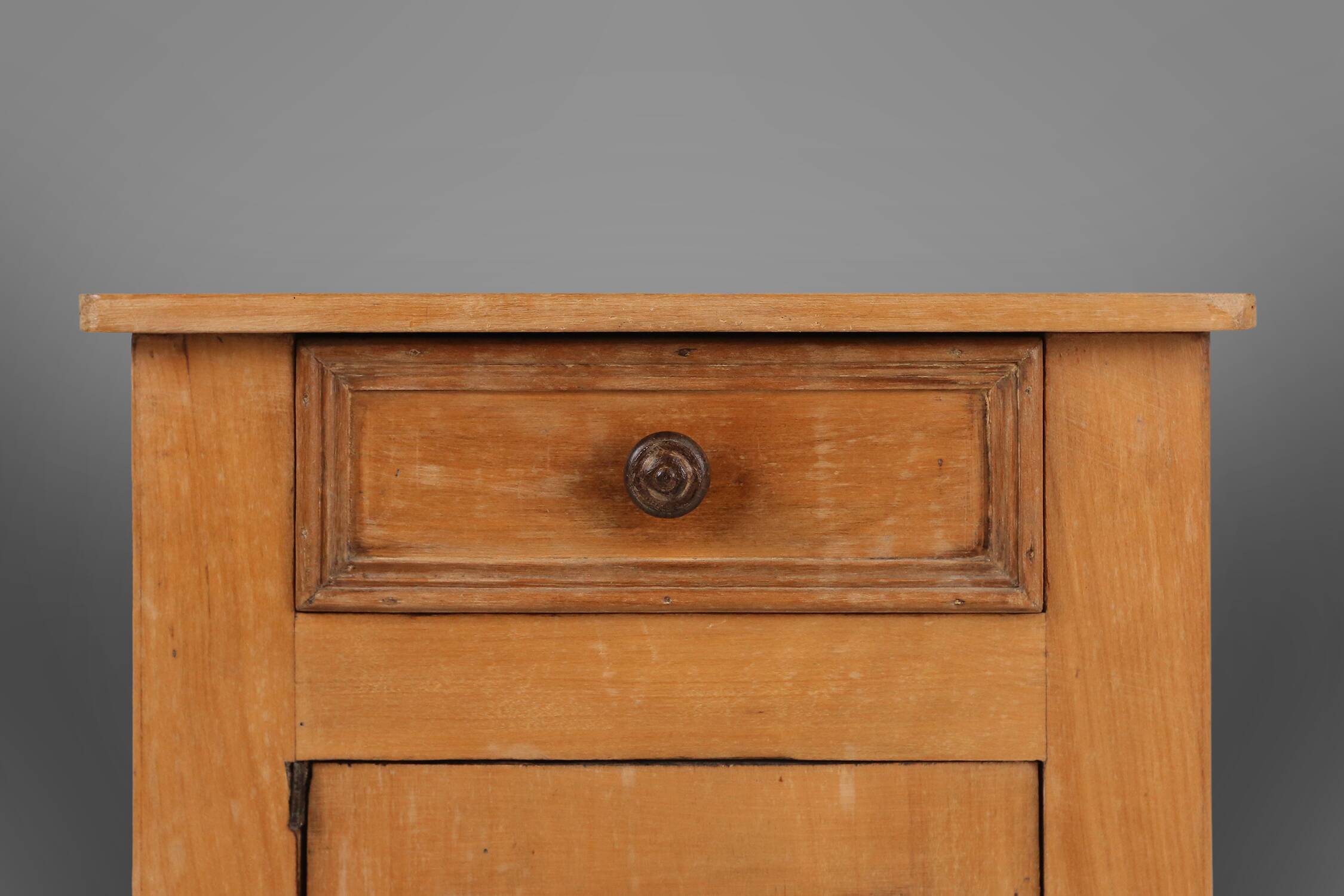 Elegant Art Deco wooden nightstand with drawer, France 1930s