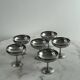 Lot de 6 coupes à champagne en inox Letang Rémy