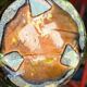 Art Deco Amphora Vase Ceramic Thulin Style (Belgium) Flamed Jasper Decor