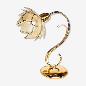 Lampe vintage fleur nacre