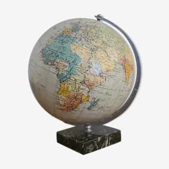 Globe terrestre vintage Taride marbre et verre