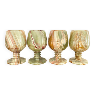 Lot de 4 verres en onyx