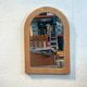 Vintage Large Pine Wooden Mirror, Sweden 1970's