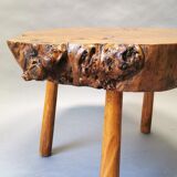 Coffee table elm tree trunk 70s