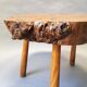 Table basse orme tronc d'arbre années 70