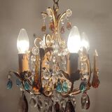 Crystal ceiling lamp. Spain, 1960s.