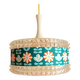 Vintage 1970s plexiglass and flower pendant light
