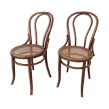 Pair of chairs cannée Fischel bistro