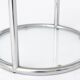 Table d'appoint vintage en chrome et verre, Allemagne années 1970, style mid-century moderne ronde.