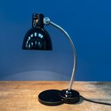 Black Zirax desk lamp with enamel shade from the 1930s