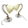 Paire de lampes en laiton et verre, 1950