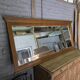 Miroir XXL biseauté en chêne, 210cm de L