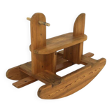 Cheval à bascule en bois, Suède, 1970