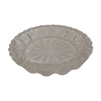 Thick glass ashtray