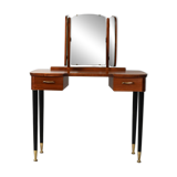 Scandinavian dressing table with triple mirror, 1950s–60s