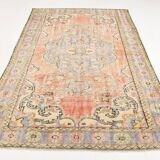 6x9 Light Yellow & Red Classic Pattern Vintage Rug, 183x279Cm