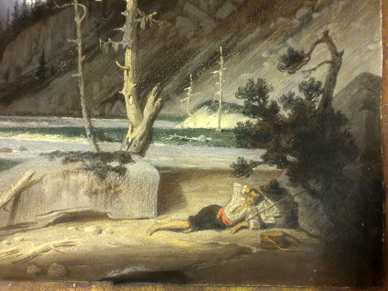 Alphonse de Saint-Beaussant (born in 1842) Pastel on paper mounted on canvas - Sinner