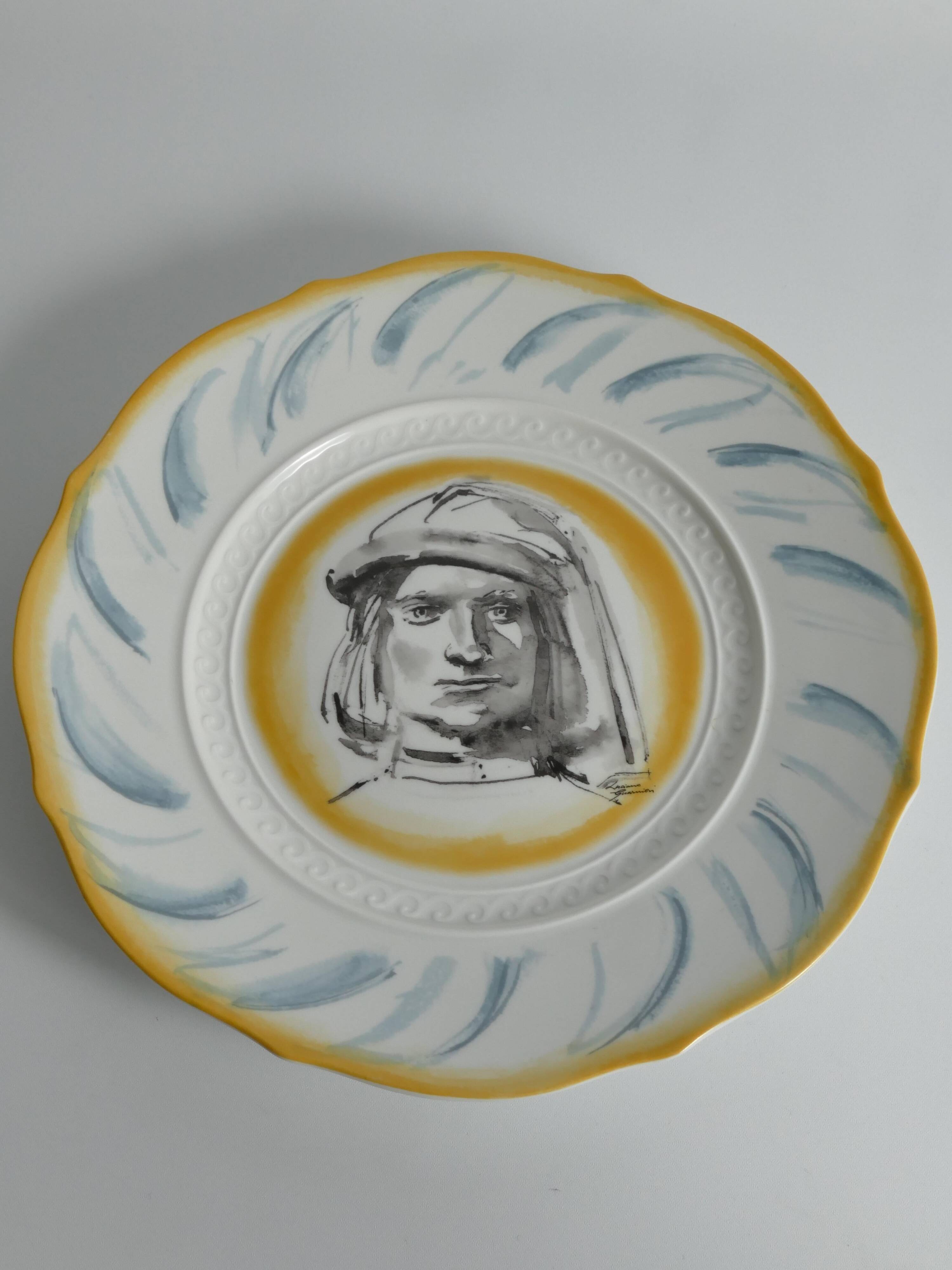“Lorenzo il Magnifico” Wall Plate by Luciano Guarnier for Richard Ginori, Italy