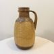 XXL Vase de sol en céramique beige marron Scheurich 417-42 Fat Lava West Germany vintage 1950s 1960s
