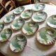 6 Assiettes anciennes en barbotine de saint Amand terre de fer asperge