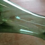 Vintage green pendant lamp in blown glass