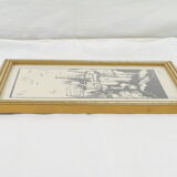 Lithograph print signed sueur village view 58/250