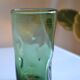 green glass vase Murano or Empoli Italy 1960