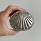 Silver-plated metal catchall with patina