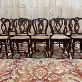 Set of 10 caned chairs from the Louis Philippe period.
