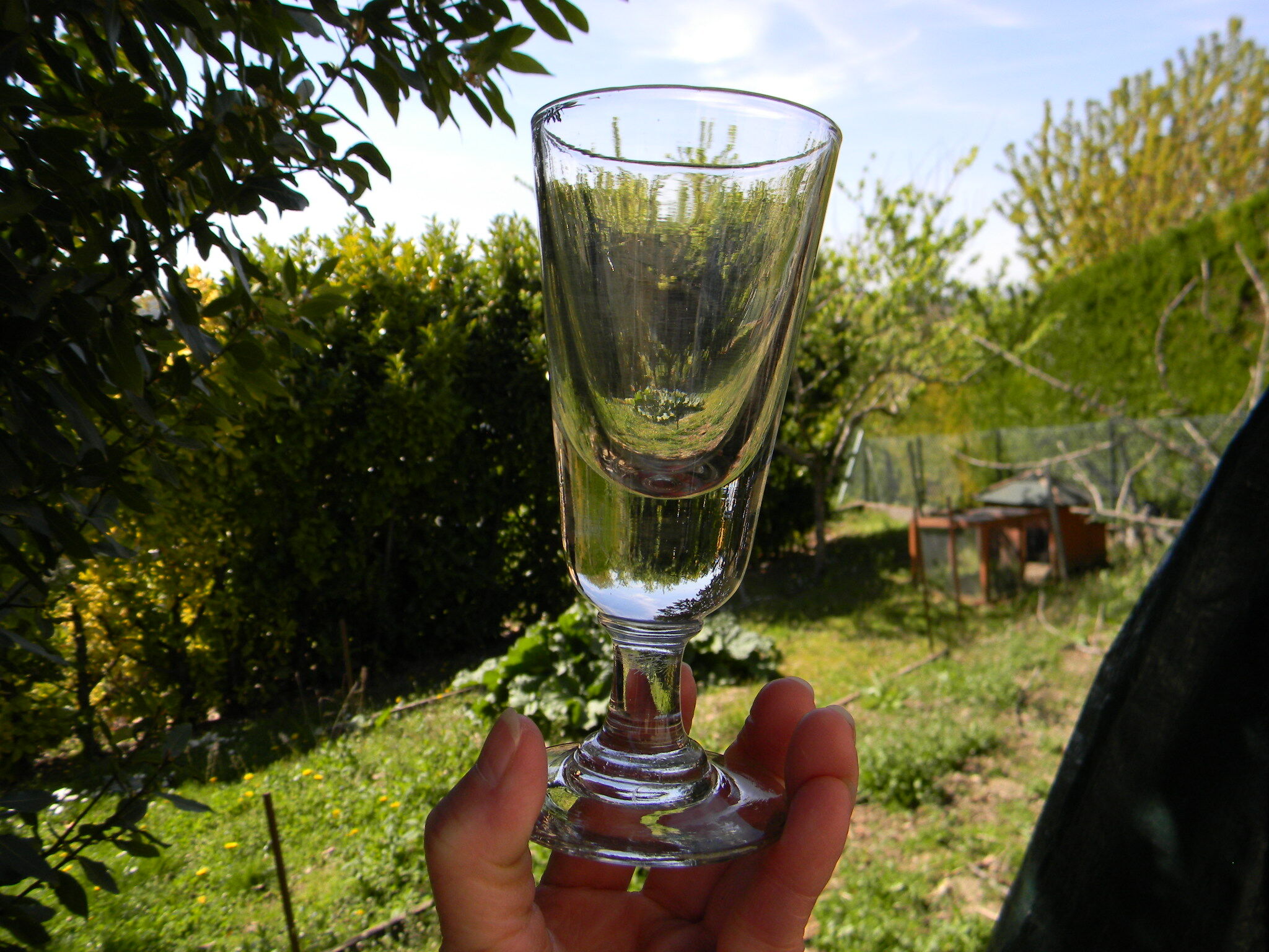 Set of 2 glass absinthe glasses