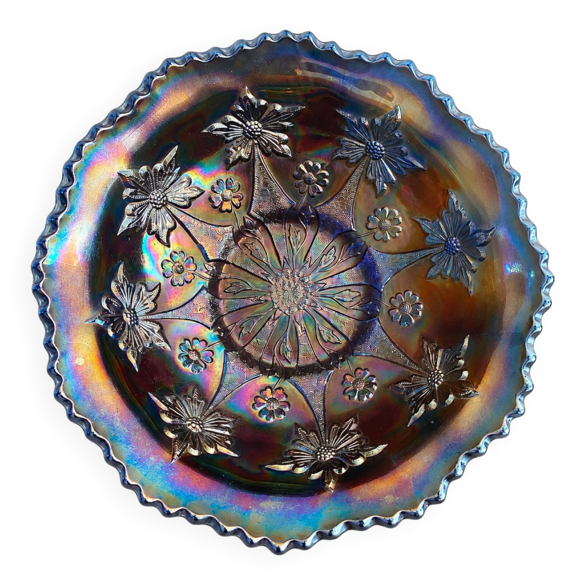 Fenton little flowers carnival glass cup
