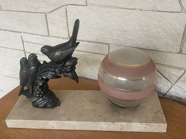 Desk lamp signed Maurice Frecourt in perfect condition