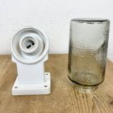 Vintage white porcelain wall light, 1960s