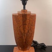 Art Deco Style Ceramic Lamp Base Faux Coral Marble 45 cm socket height