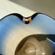Blue and amber Murano glass ashtray/trinket dish 1960-70