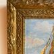 Ancient painting, Marine, signed 20th century