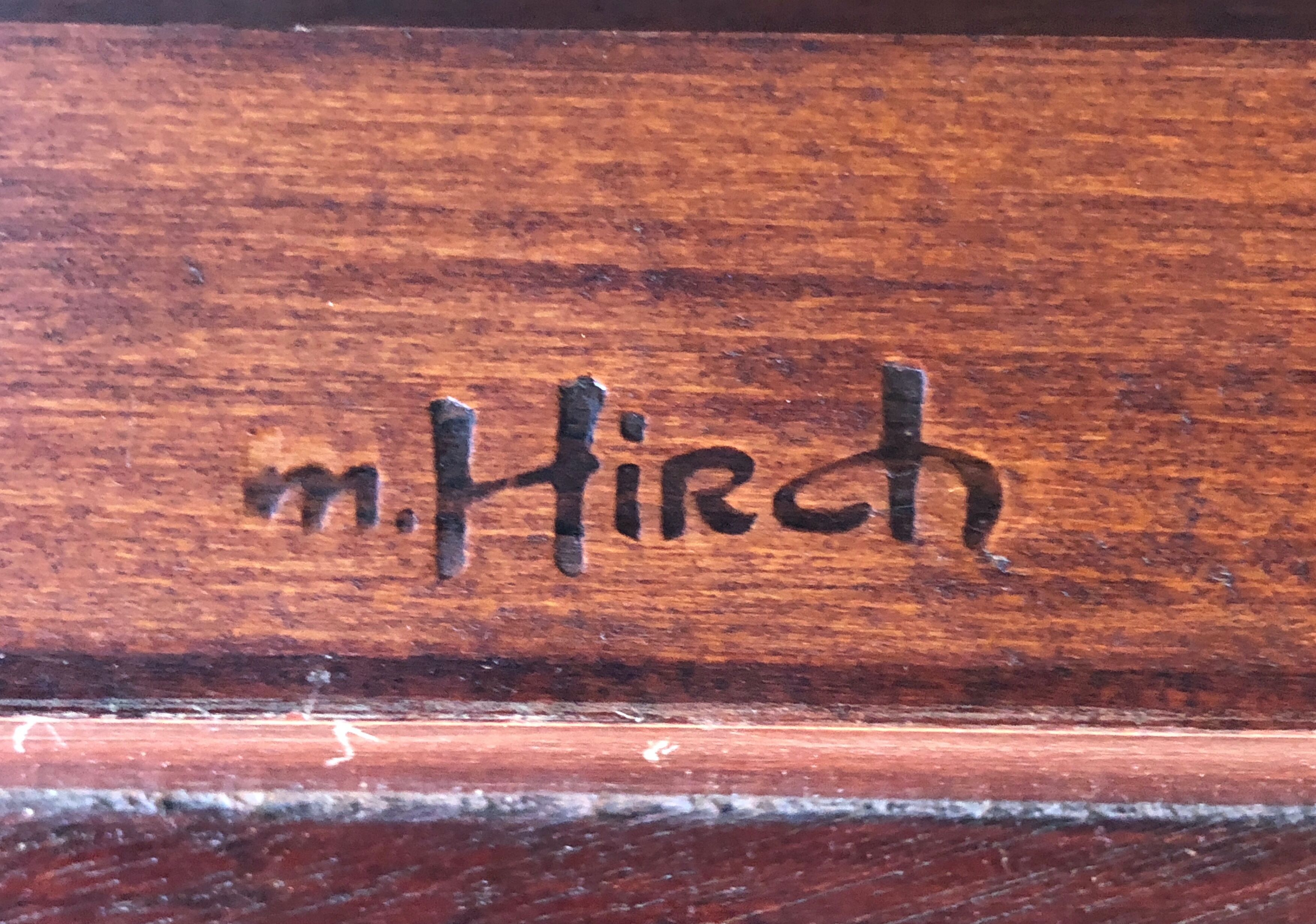 Coffee table in patinated and gilded carved wood with mirror top