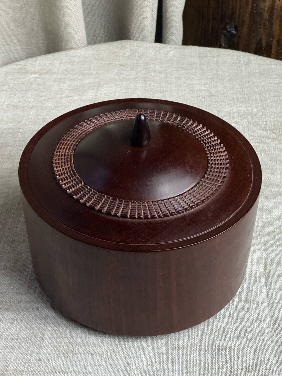 Carved wooden bonbonnière