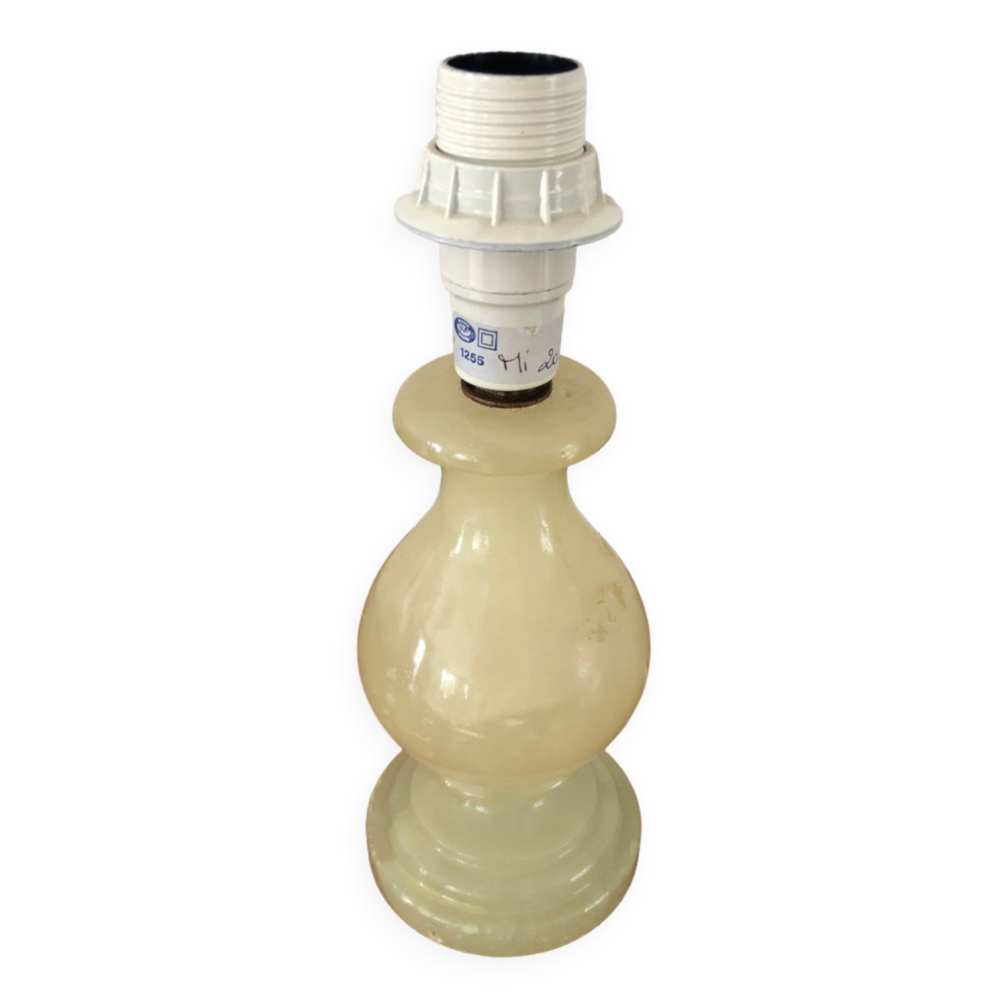 Pied de lampe en albâtre Vintage
